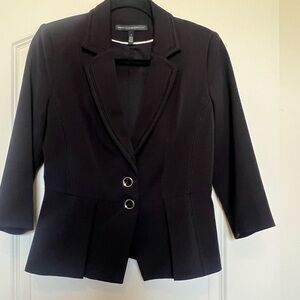 White House Black Market, Black Peplum 3/4 Sleeve Blazer.